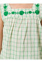 Girls Green Checkered Top and Pants Set - 3