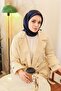 وشاح إبرولي بلون واحد - كريستال-أزرق داكن - 3