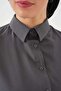 Women's Oversize Basic Cotton Gray Hijab Shirt - 4