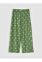 Green V-Neck Women's Capri Pajama Set - 8