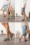 New Season Women's Daily 5 cm High Heel Poly Sole Knitted Tricot Full Orthopedic Comfortable Lightweight Slippers - 2