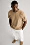 Men's crew neck short sleeve t-shirt - stone - 2