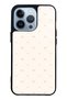 iPhone 13 Pro Cream Pink Coquette Pattern Design Glossy Phone Case