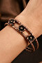 Women's Flower Figured Copper Crown Bracelet Handcrafted Authentic Elegant Design Bracelet - 2