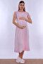 Soft Textured Maternity Nightgown Set Effortt - Pink - 5