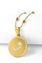 Gold Color Chain with Ayetel Kürsi & Vav Letter Written 60 cm Dorica Chain Stainless Steel Necklace - 2