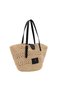 Women's Handbag Shoulder Bag Straw Bag Genuine Leather Handbag Knitted Bag Daily Large Size Summer Cream - Sienna - 4