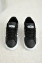 Children's Unisex Black and White Comfortable Fit Breathable Lace-Up Sneaker - 5