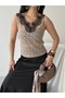 Women's Sheer Blouse with Lace Detail