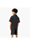 Boys Shirt and Shorts Set with Embroidery - Cotton - Short Sleeves - Collared Neck - 4