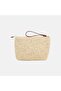 Women's Butterfly Detailed Straw Clutch Bag - 3