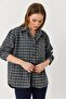 Women's Plaid Shirt Khaki - 2
