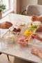 Passion 6-Piece Gold Gilded Ice Cream Bowl Snack Set |   Glass Sweetness and Treats Bowl