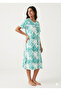 Short Nightgown 100% Cotton with Floral Print - 2