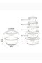 Klip-N-Store Round Glass Storage Container With Air Tight Lid Food Storage Container Microwave Safe Container 1.5 Ltr - 2