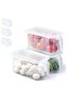 Volwco 3 Pcs 4.7L Large Plastic Refrigerator Stackable Food Storage Containers with Lids