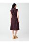 Acı Kahve 100% Linen Belt Detailed Buttoned Dress - 4