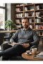 Men's Non-Pilling Regular Fit Classic Polo Collar Knit Sweater