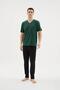 Kly 26407 Men's 100% Cotton V-Neck Half-Sleeved Plus Size Pajama Set - 8