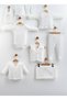 10 Piece Hospital Discharge Set with Elegant Floral Embroidery Newborn Baby Set with Cotton Blanket