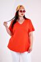 Women's Plus Size V-Neck Blouse with Sleeve Epaulettes - 6