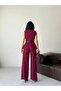 Women's Buttoned Belted Vest and Palazzo Pants Two-Piece Set - 8
