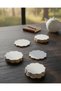 Set of 10 Wooden Daisy Coasters - Decorative Coffee Presentation (10X10 cm)