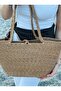 Women's Wicker Handbag and Shoulder Bag - 4