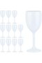 Plastic Wine Glasses, Set of 12, Shatterproof, BPA-Free, Reusable Cocktail Glasses