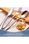 24-Piece Stainless Steel Flatware Set with Hanging Silverware Holder, Service for 6 Cutlery Set with Spoons Forks Knives, Dishwasher Safe Tableware for Home and Kitchen - 4