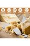 Round Cheese Board with 4 Stainless Steel Knives, Hidden Cutlery Drawer, Bamboo Wood Charcuterie Board - 3