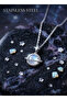 316L Steel Chain Silver Color Planet Model Necklace