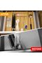 Kitchen Silverware Drawer Organizer, Extendable 6-8 grid Multifunctional Adjustable Utensil Organiser for Silverware, Flatware, Knives