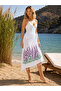 Bamboo Peshtemal Lavender Patterned Beach Towel – Lightweight, Quick-Drying, Multi-Purpose - 3
