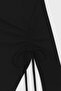 Women's Black Long Spanish Sleeve Asymmetrical Neckline Side Tie Draped Blouse - 4