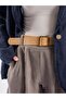 Cuffed Button Detailed Belted Linen Trousers - 4
