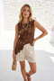 Ethnic Patterned Lace Crochet Woven Blouse