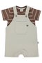 Striped T-Shirt Set of 2 6-18 Months Slopet - Beige