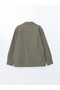 Khaki Standard Fit Linen Look Men's Blazer Jacket - 5