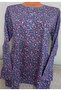 Er Clothing Paper Print Combed Cotton Blouse Long-Sleeve 3 Buttons Print - 3