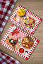 2-Piece Glass Cutting Board and Presentation Plate Set with Mixed Color Love Pattern 20 X 30 cm and 25 X 35 cm - 3