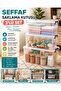 30 Lt Transparent Lockable Storage Box 3 Pieces Pp Plastic Organizer Suitable for Food Contact 53X35X22 cm