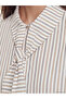 Striped Women's Shirt Tunic with Tie Detail - 3