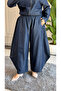 6500 - Comfortable Casual Slim Women's Denim Jacket Wide Pants Set - 7