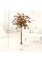 6FT Artificial Bougainvillea Tree with UV Protection, Tall Potted Fake Tree Indoor, Faux Tree with Wood Trunk and Pink Flowers for Outdoor - 2