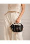 Milano Model Black Gold Studded Mini Women's Shoulder and Hand Bag - 3