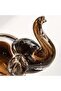 Elifet Glass Elephant Decor Figurine 15.5x12.5x23cm - Brown - 2