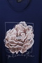 Women's Plus Size Lycra Crew Neck Floral Printed Long Sleeve Mom T-Shirt Combed Cotton Blouse - 8