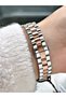 Special Design Steel Cord Silver-Copper Color Women Wrist Watch Es6978Mr - 4