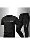 Unisex Black Set – Butterfly Print Oversize T-Shirt and Comfortable Pants Set